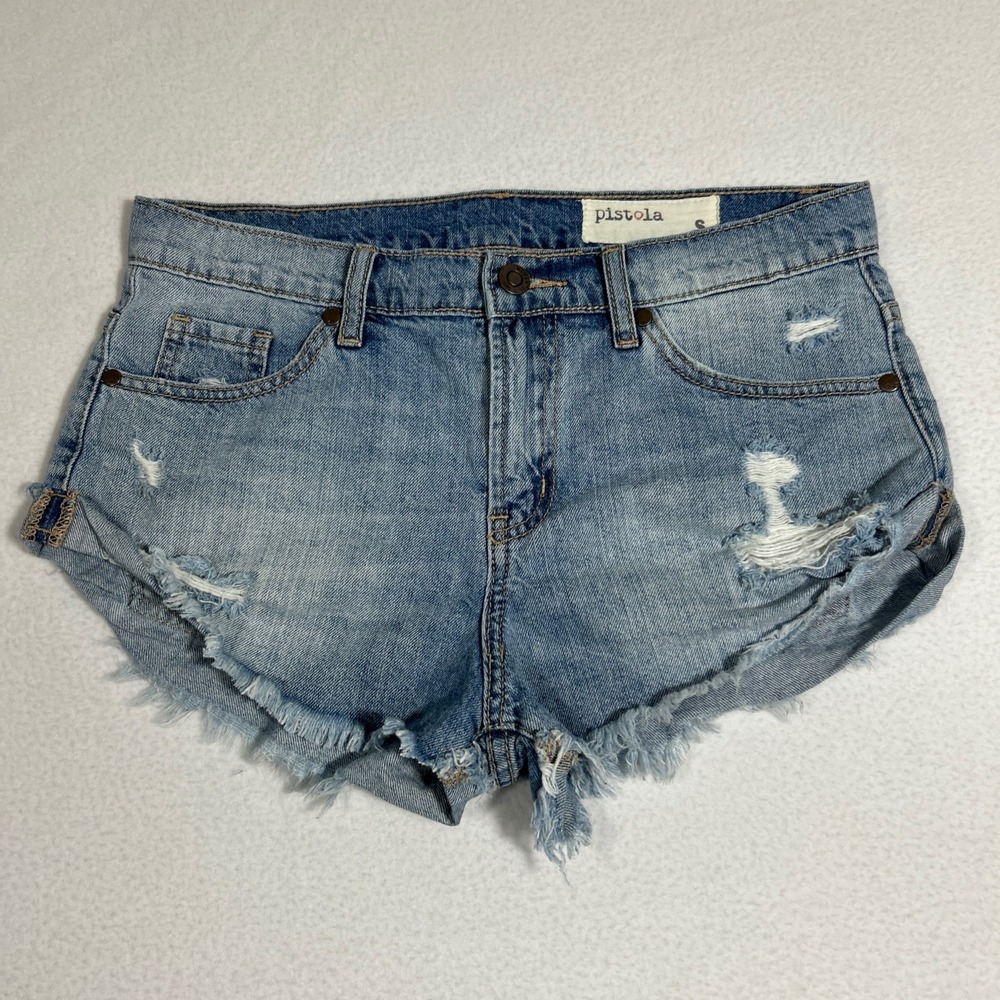 Pistola Denim Shortie Shorts Sz S‎ (30x1) Distressed Boho Festival Summer Beach